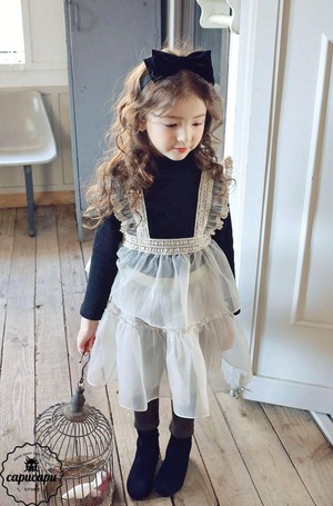 即納 Flo Barbara Hair Band 4colors ベルベットリボンカチューシャ 子供服 Capucapu