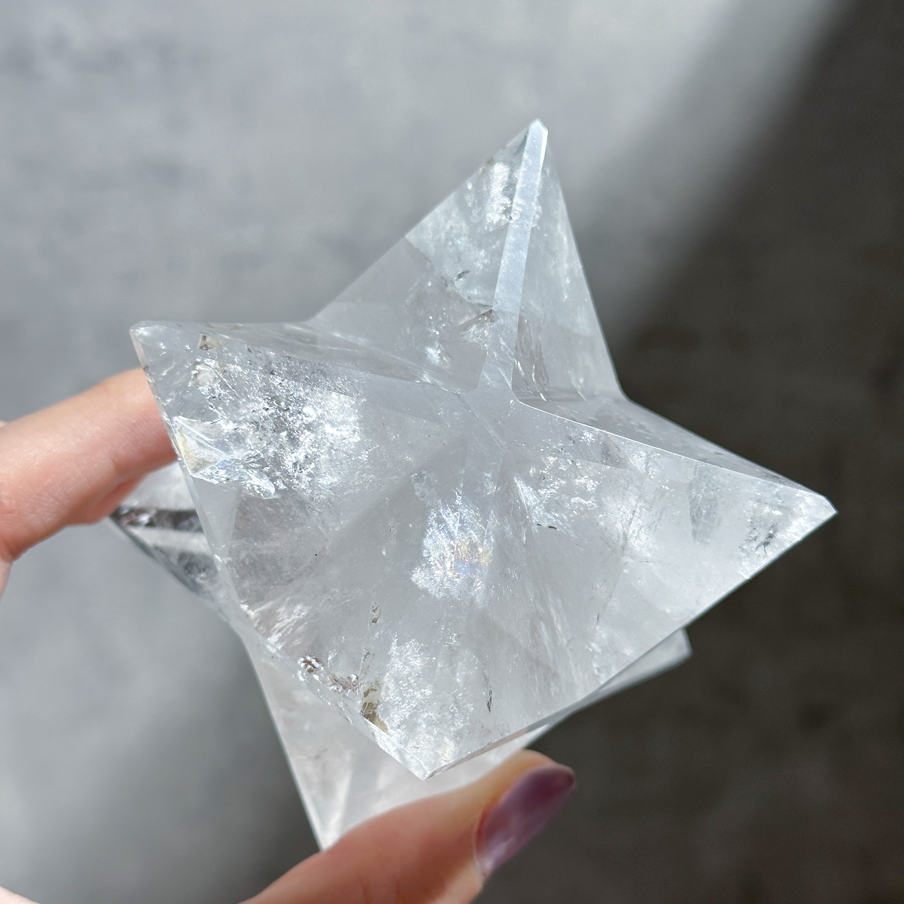 虹◎Bigミナスジェライス産クリアクォーツ マカバ63◇ Clear Quartz ◇天然石・鉱物・パワーストーン