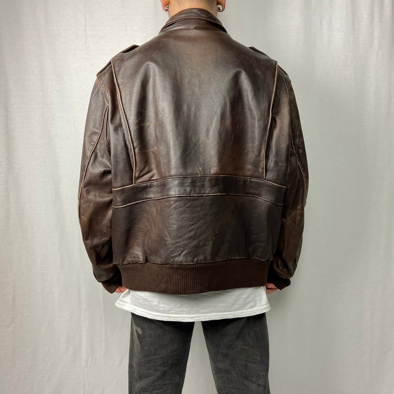 90年代 G-1 タイプ フライトジャケット レザージャケット メンズ2XL