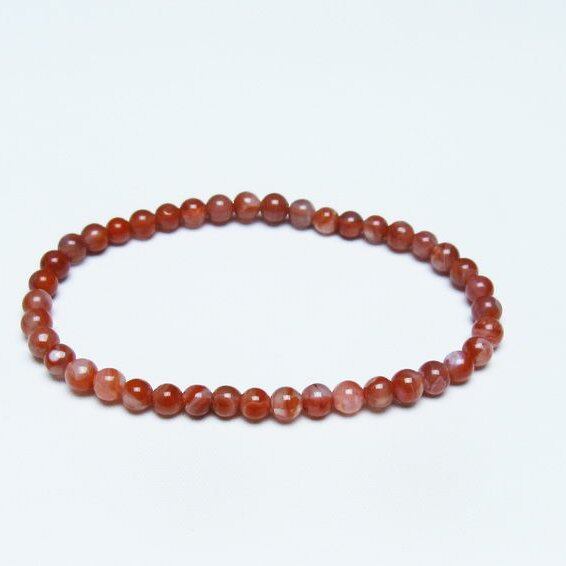 ナンホーンアゲート ブレスレット 5mm 南紅瑪瑙 ブレス 一点物 メール便可 [M便 1/10] 111-42132