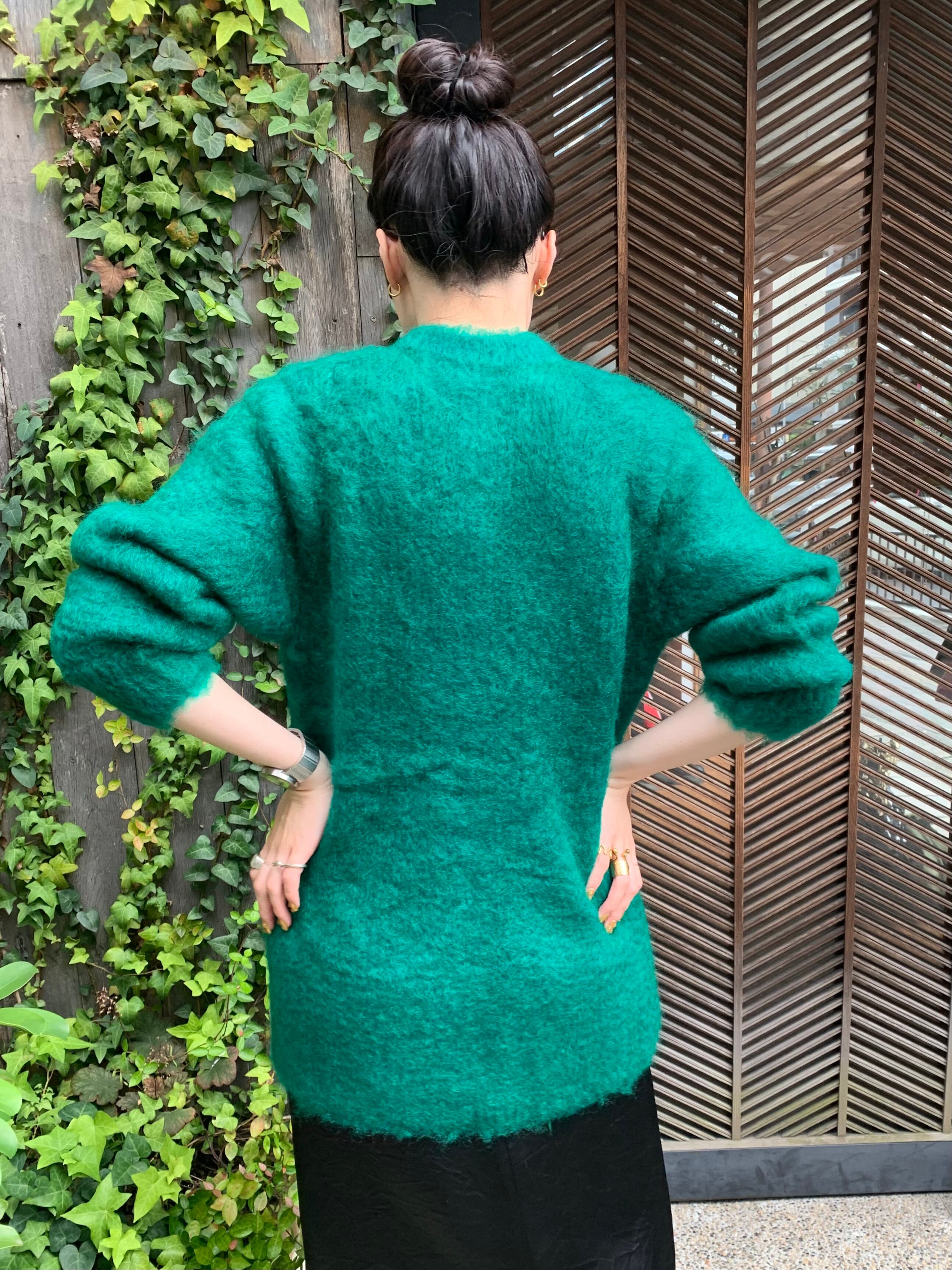 FUMIE TANAKA フミエタナカ / plain mohair cardigan | TRENT  