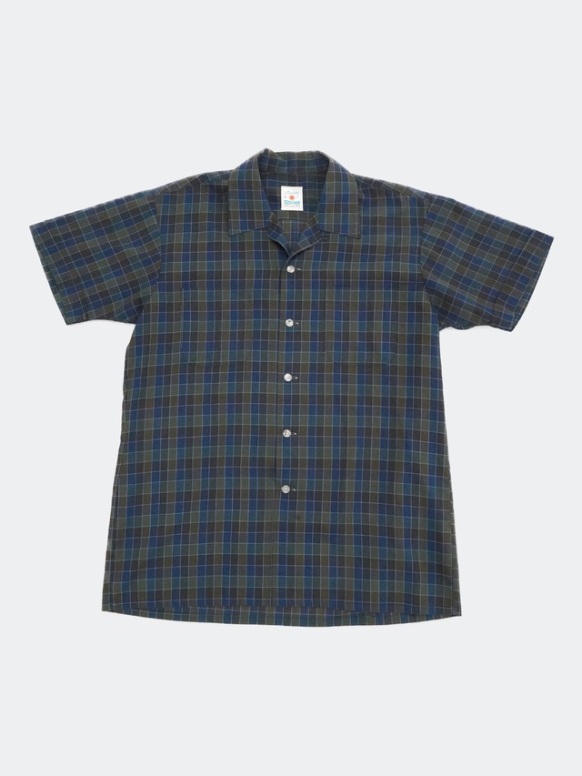 60s-70s opencollar check shirt