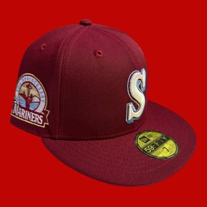Seattle Mariners 30th Anniversary New Era 59Fifty Fitted / Burgundy (Light Blue Brim)