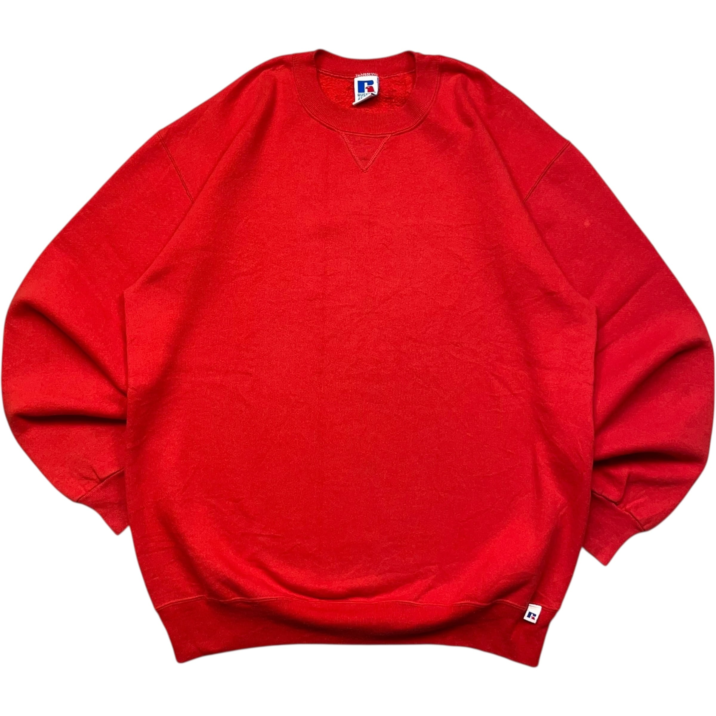 《XL》russell athletic ラッセルアスレチック スウェット 無地 レッド USA製 90年代 vintage no.9531