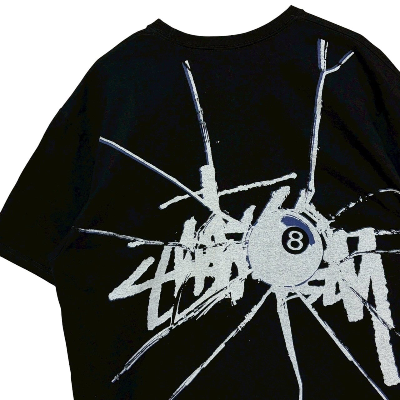 stussy ステューシー Tシャツ L バックロゴ プリント 8ボール エイト