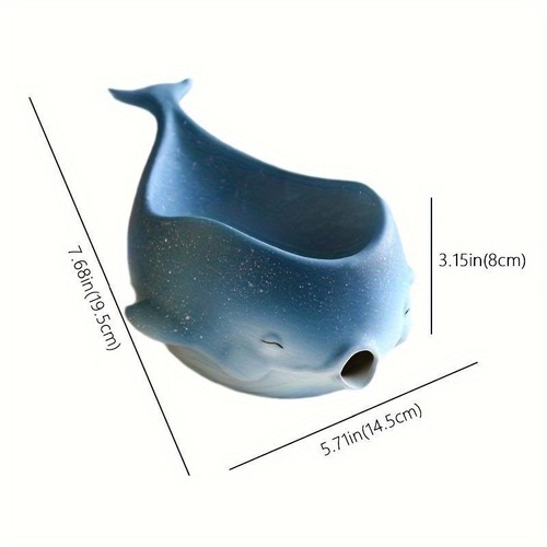 石鹸入れ クジラ かわいい クリエイティヴ セラミック クジラ形石鹸トレイ 自己排水石鹸ホルダー バスルーム用石鹸ラック 石鹸収納ラック バスルームアクセサリー