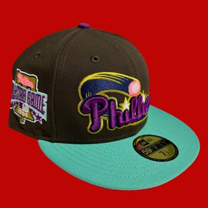 Philadelphia Phillies 1996 All Star Game New Era 59Fifty  Fitted / Brown,Mint (Purple Brim)