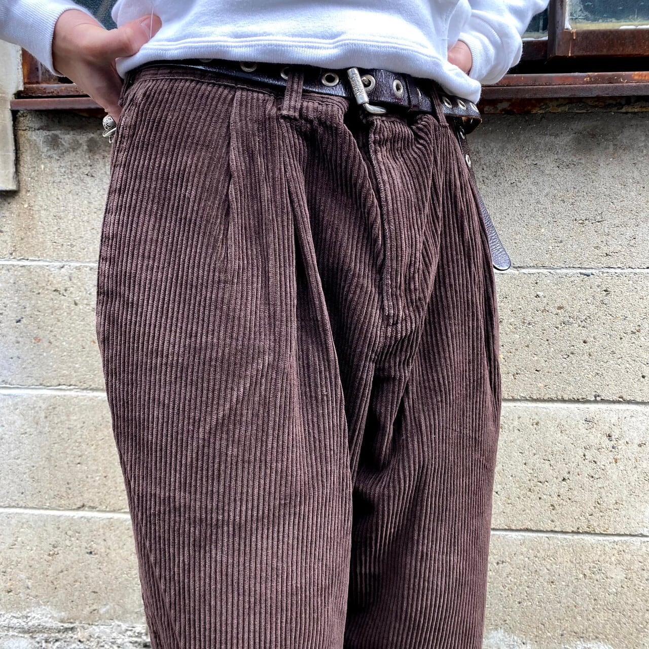 DOCKERS　太畝　2タックワイドコーデュロイパンツW36（753）