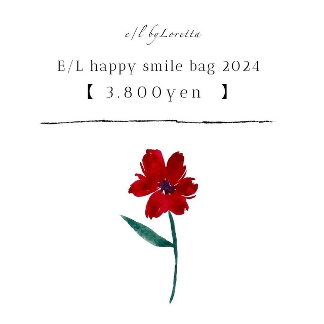 【1/1(mon)21:00～1/3(wed)23:59.】E/L happy smile Bag 2024