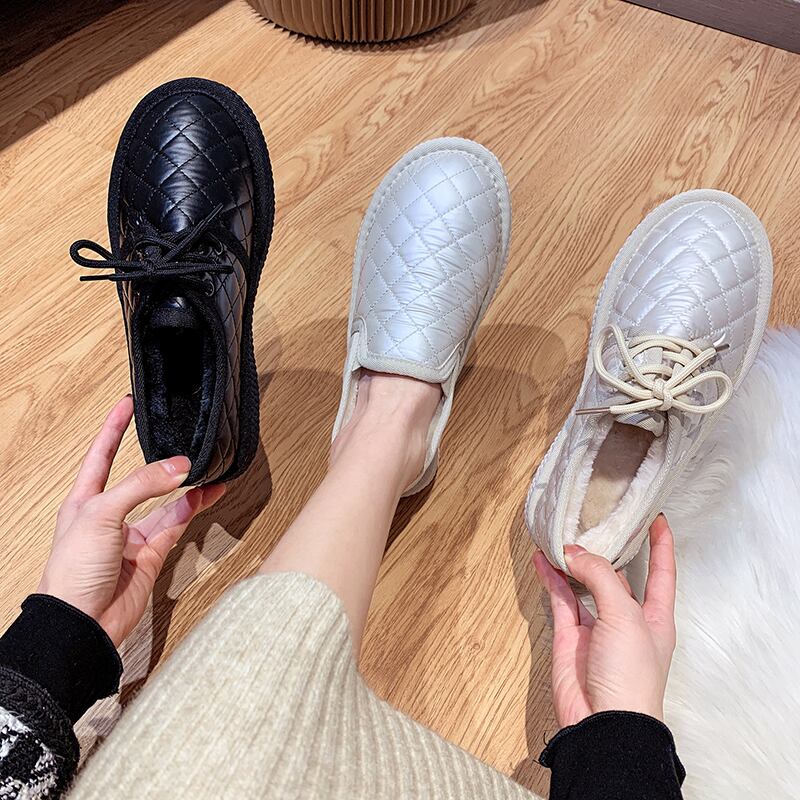 ブーツレザーレッドカジュアル 靴 シューズ コットン ラウンドトー フェイクシューズ93515682345