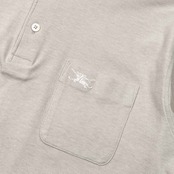 BURBERRY GOLF バーバリー ゴルフ ワンポイント ポケット 半袖 ポロシャツ L/アイボリー系 メンズ 三陽商会