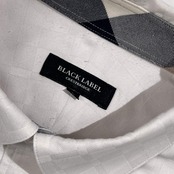 BLACK LABEL CRESTBRIDGE ブラックレーベル 総柄 BD ボタンダウン 長袖シャツ L/ホワイト メンズ