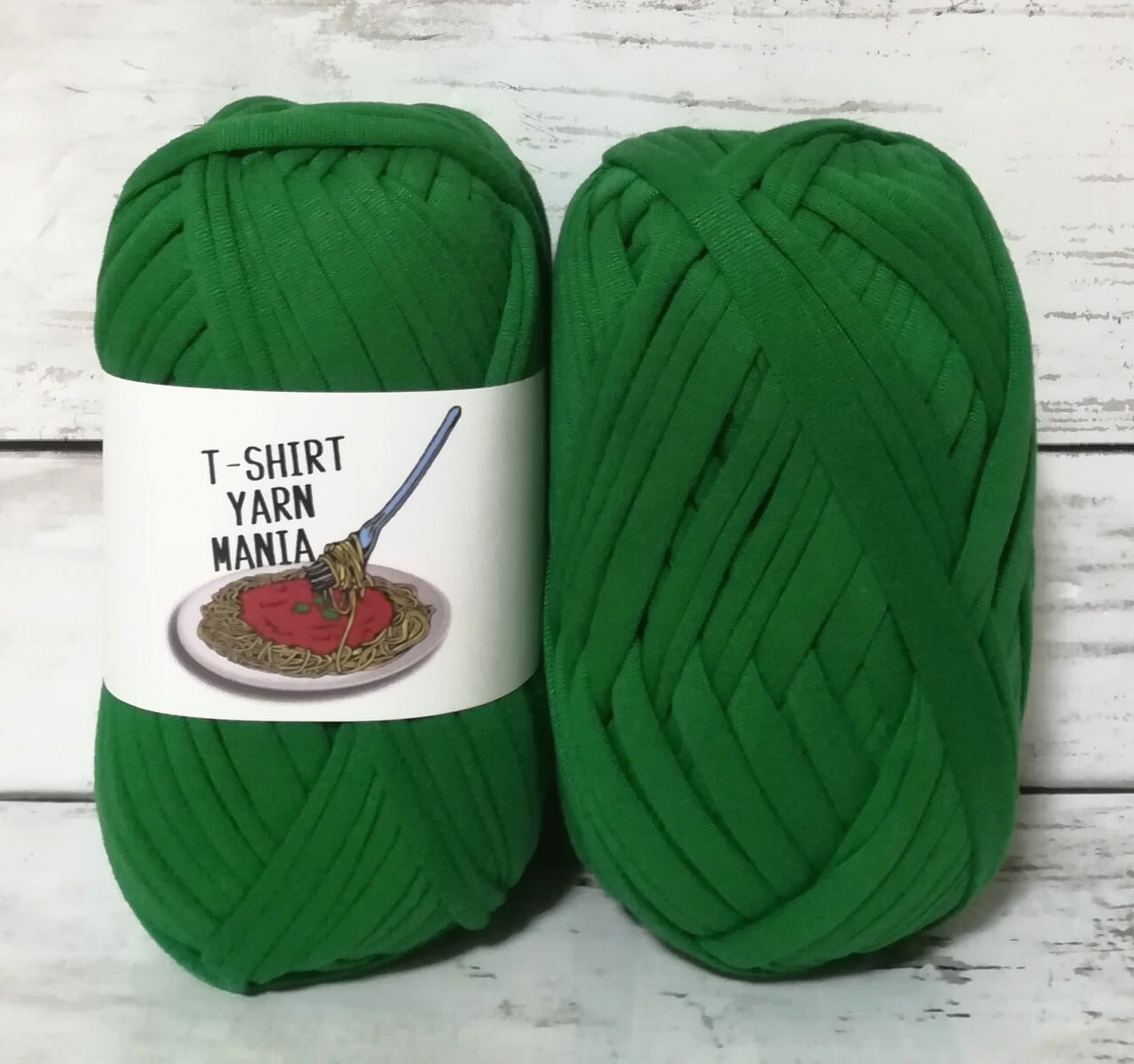 グリーン 緑色 1玉 30m Tシャツヤーン | T-SHIRT YARN MANIA ~Tシャツ