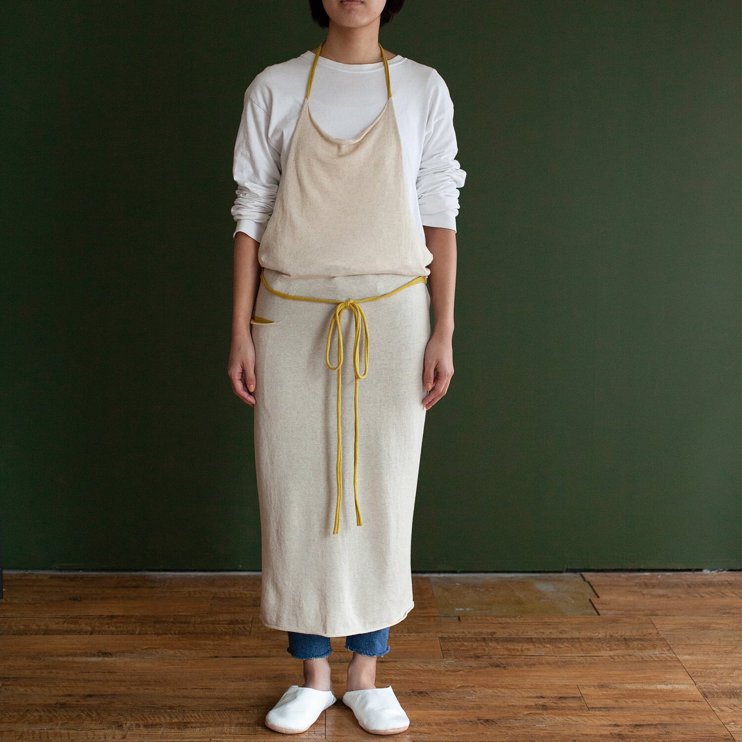 ARTS&SCIENCE アーツ&サイエンス エプロン ベージュ 生成り 9