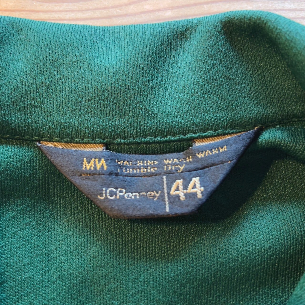 70's-80's JCPenney ポリジャケット 開襟 緑 グリーン 古着 44 | 古着