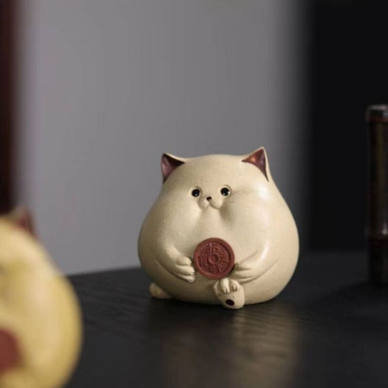 招き猫 置物 風水 開運グッズ 金運アップ 財運 招財 古銭 猫 ネコ