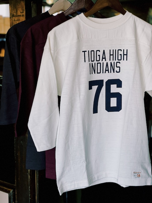 WAREHOUSE & CO.  Lot 4063 7分袖FOOT BALL T SHIRT TIOGA HIGH INDIANS