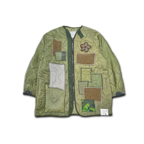 Quilting Liner with sashiko patchwork / A