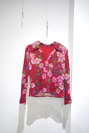 flower knit cardigan
