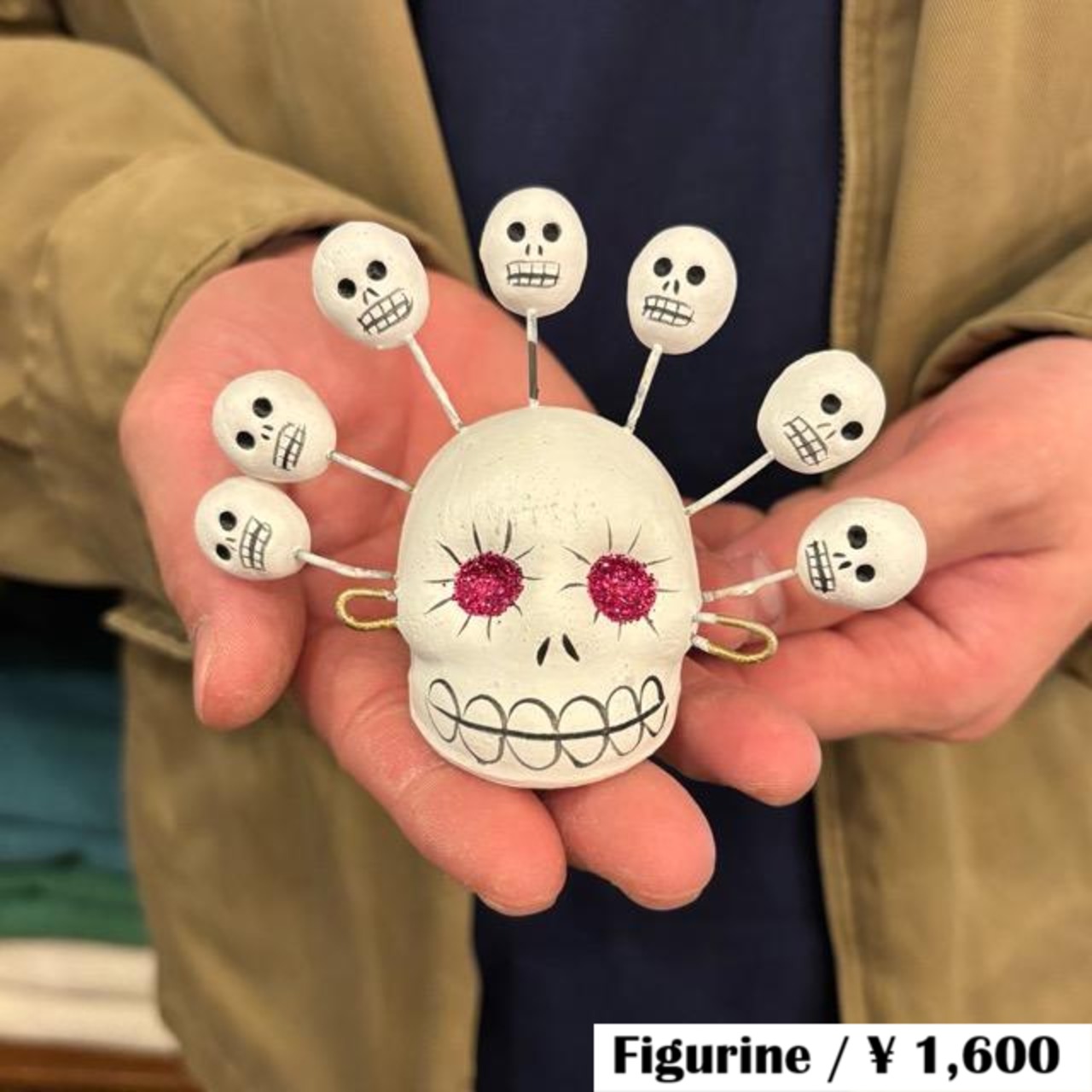 Mexico Calavera figurine メキシコ カラベラ多頭人形 インテリア 雑貨 ガイコツ ドクロ