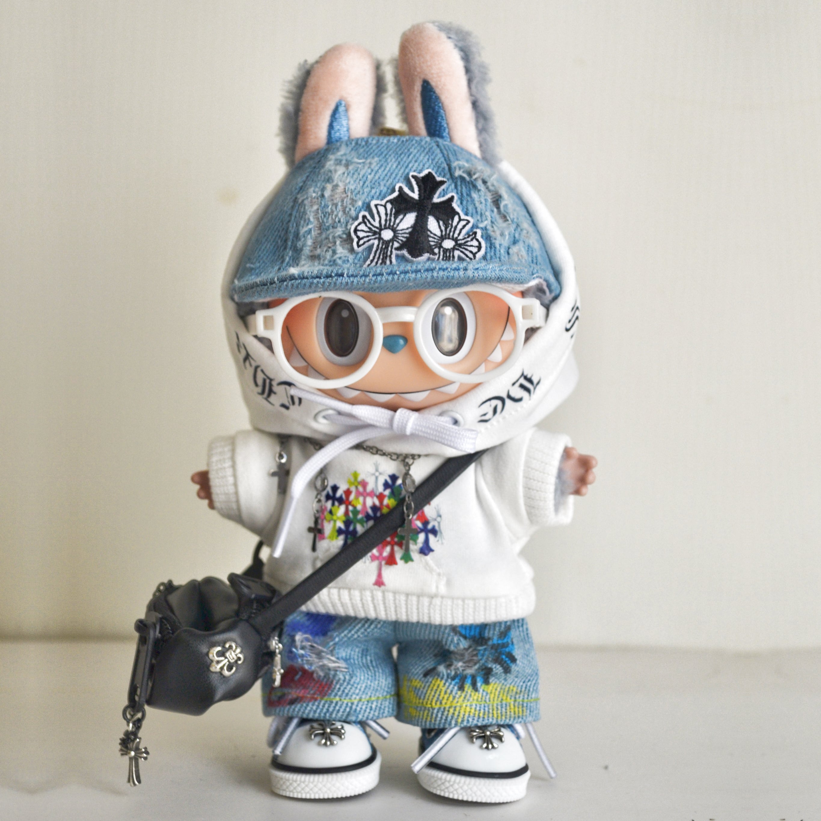 【1&3代兼用】Labubu 全身コーデ フルセット 17cm スキゾー 大人クール スタイル