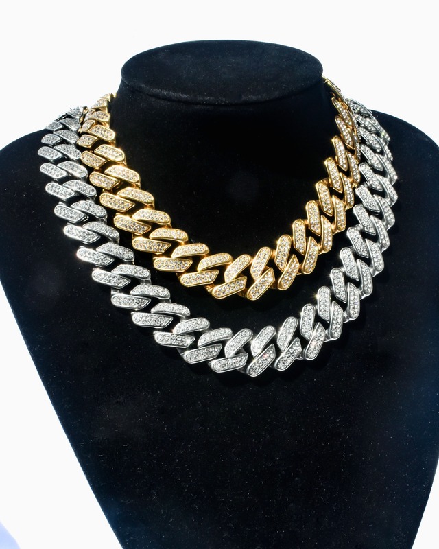 Iced out miami cuban chain necklace【GOLD/SILVER】