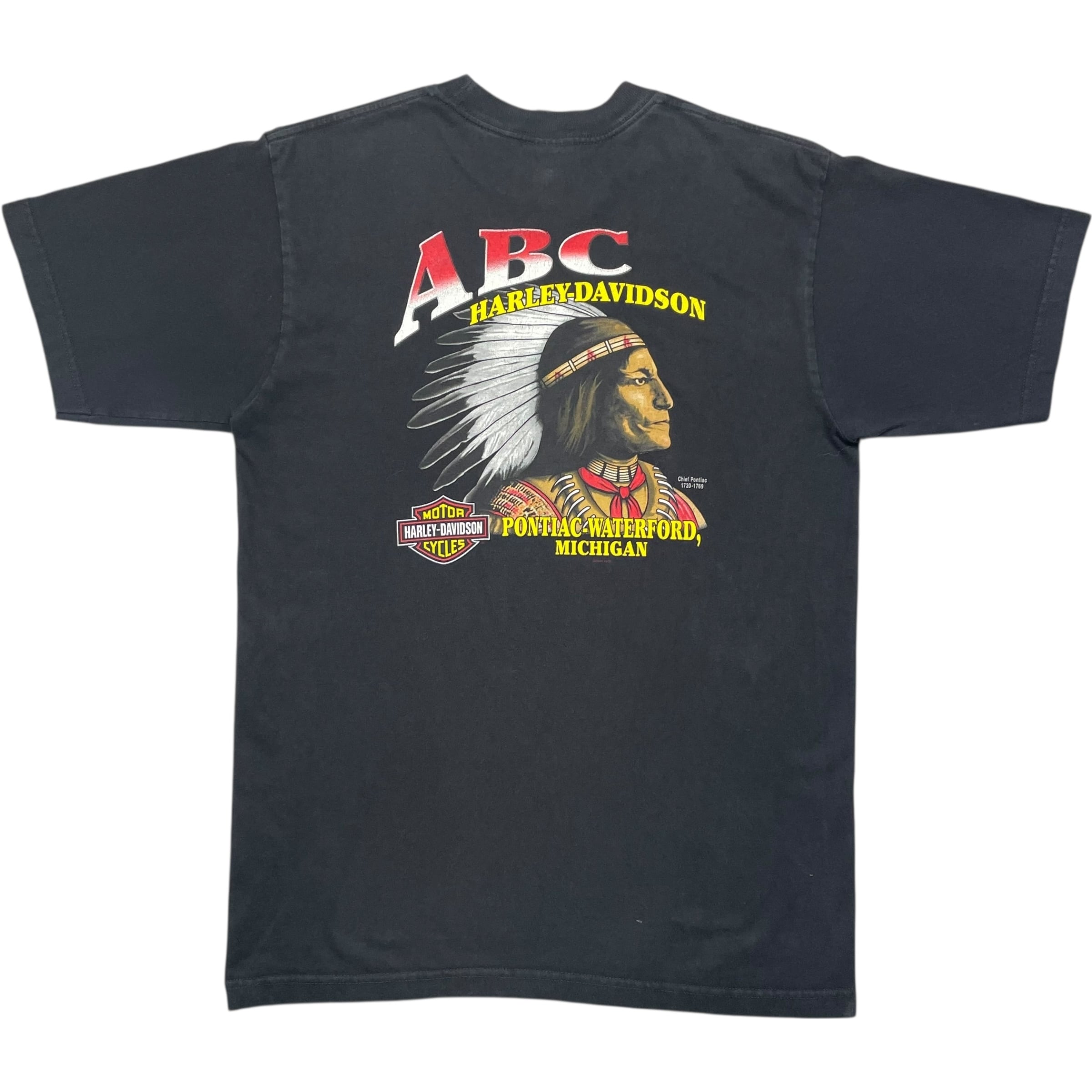 《L》Harley-Davidson ハーレーダビッドソン Tシャツ 両面プリント オブワンディヤグ ブラック USA製 no.7572