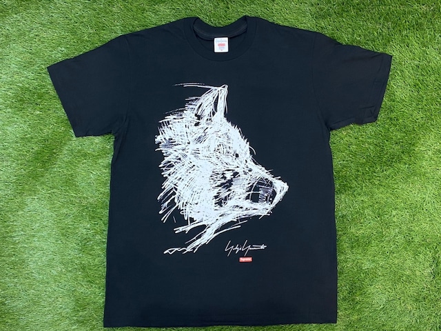 Supreme x Yohji Yamamoto Scribble Wolf Tee BLACK MEDIUM 60JJ9412