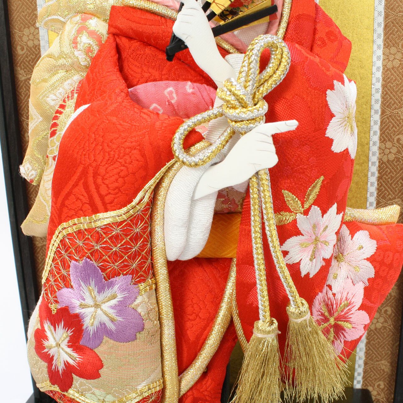 羽子板飾り《商品コード》10310-0109 立体振袖刺繍｜初正月｜省