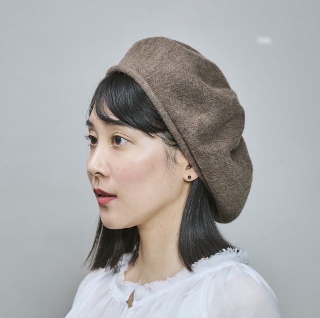 【2026AW】ウールニット ベレー｜ブラック／レッド／イエロー／グリーン／ブルー／ブラウン　　Wool Knit Beret