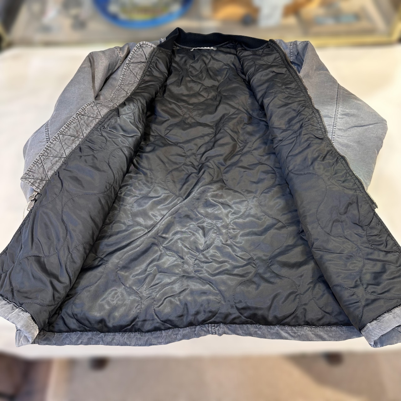 【HOUSTON woman / ヒューストン ウーマン 5033W PIGMENT DYE MA-1 (LONG) / ピグメント加工MA-1 】