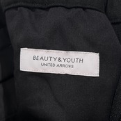BEAUTY&YOUTH ビューティー&ユース ユナイテッドアローズ ドローコード イージー スラックス パンツ サイズ M /ブラック系 ストレッチ メンズ