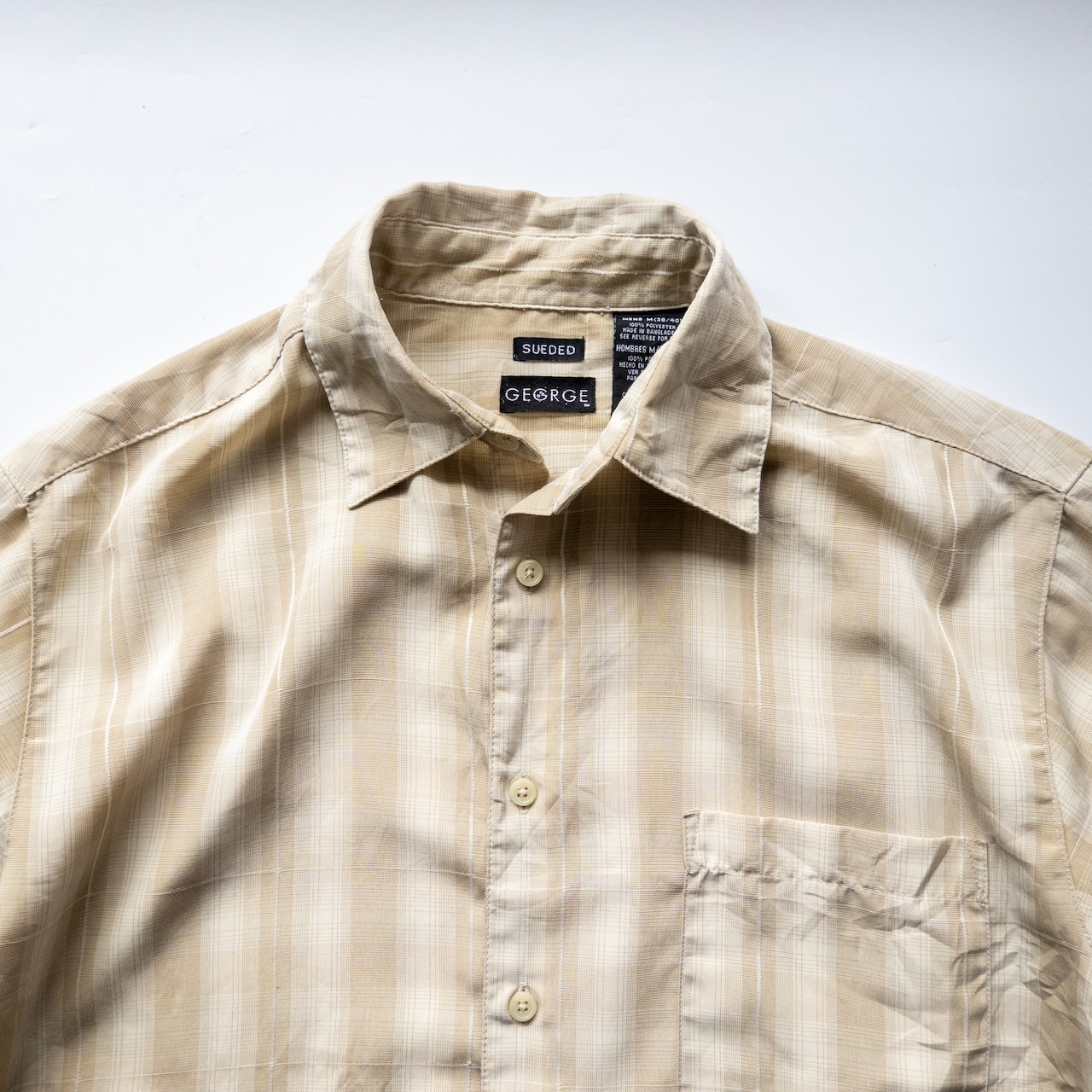 1990’s~ GEROGE sueded check shirt