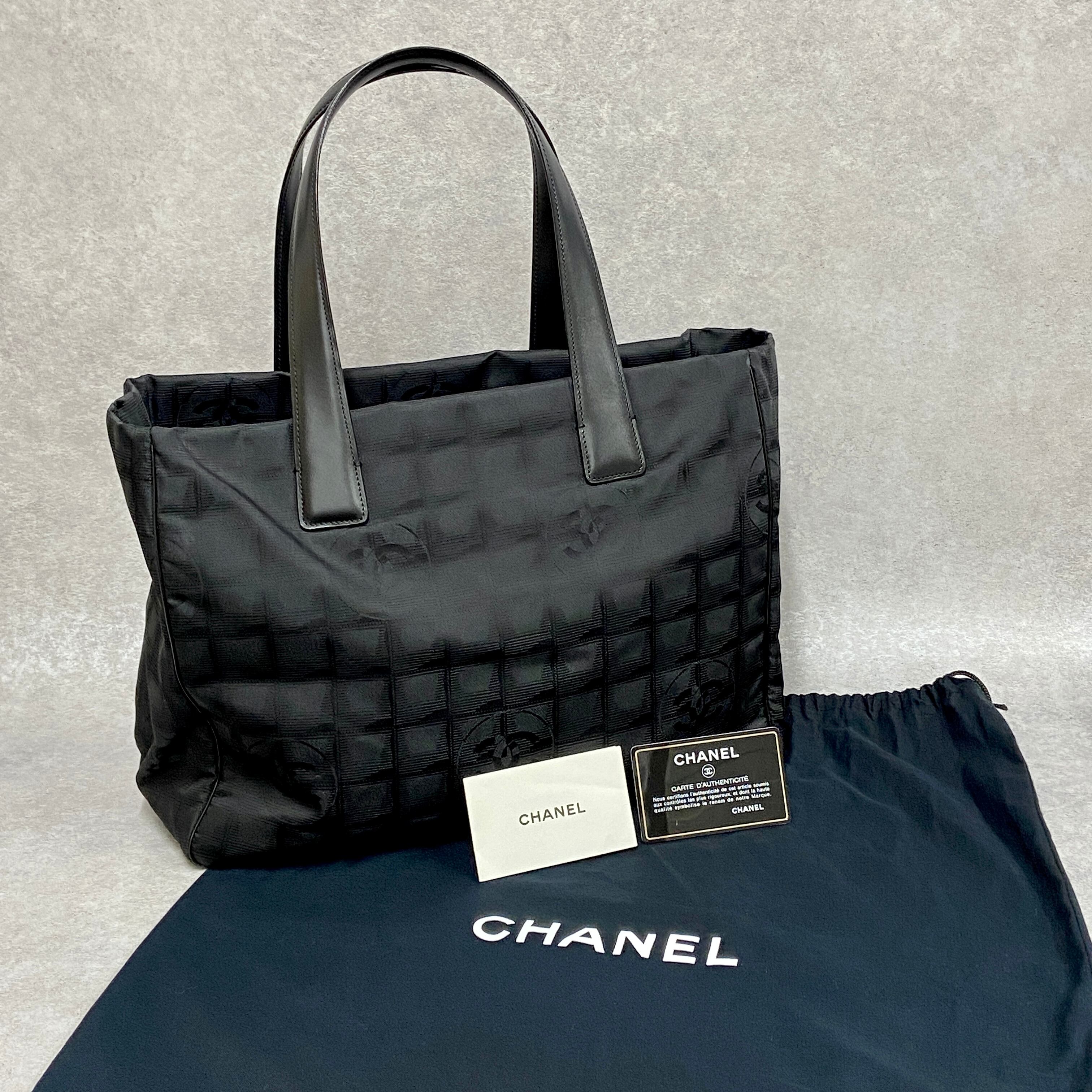 【美品】CHANELヴィンテージ　ニュートラベルライン　トートバッグ　保管袋付き