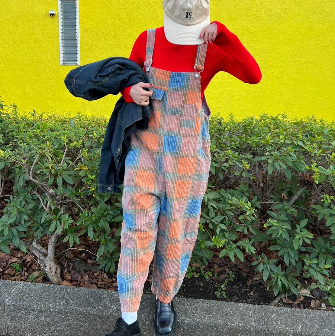 カラフルチェック柄オーバーオール_LN01980 | lanan(ラナン)