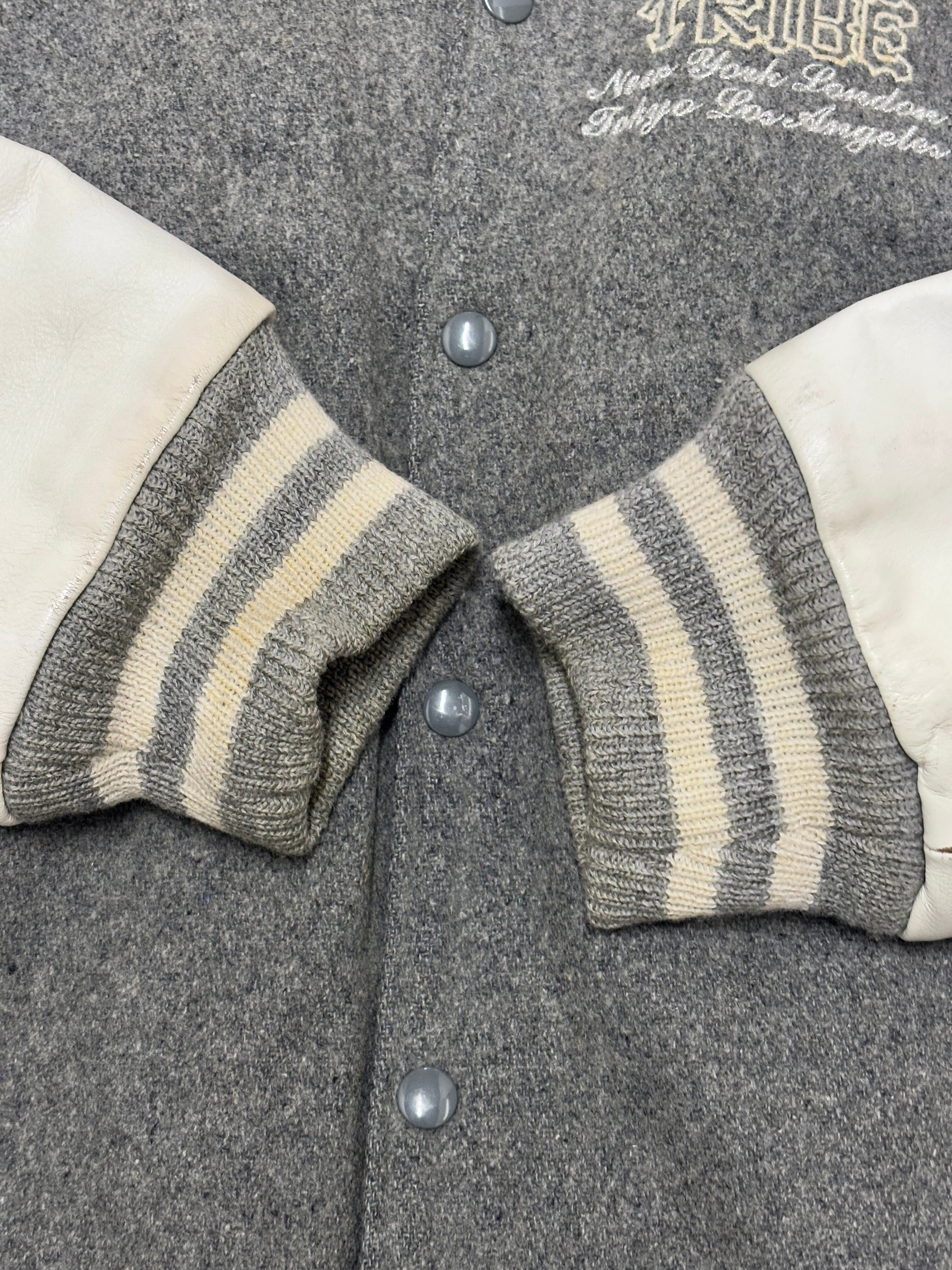 リ*ダ様 STUSSY スタジャン グレー　25周年 ステューシー　XL USA 00～10s OLD STUSSY/25th Anniversary Varsity Jacket/USA製/XL/25周年