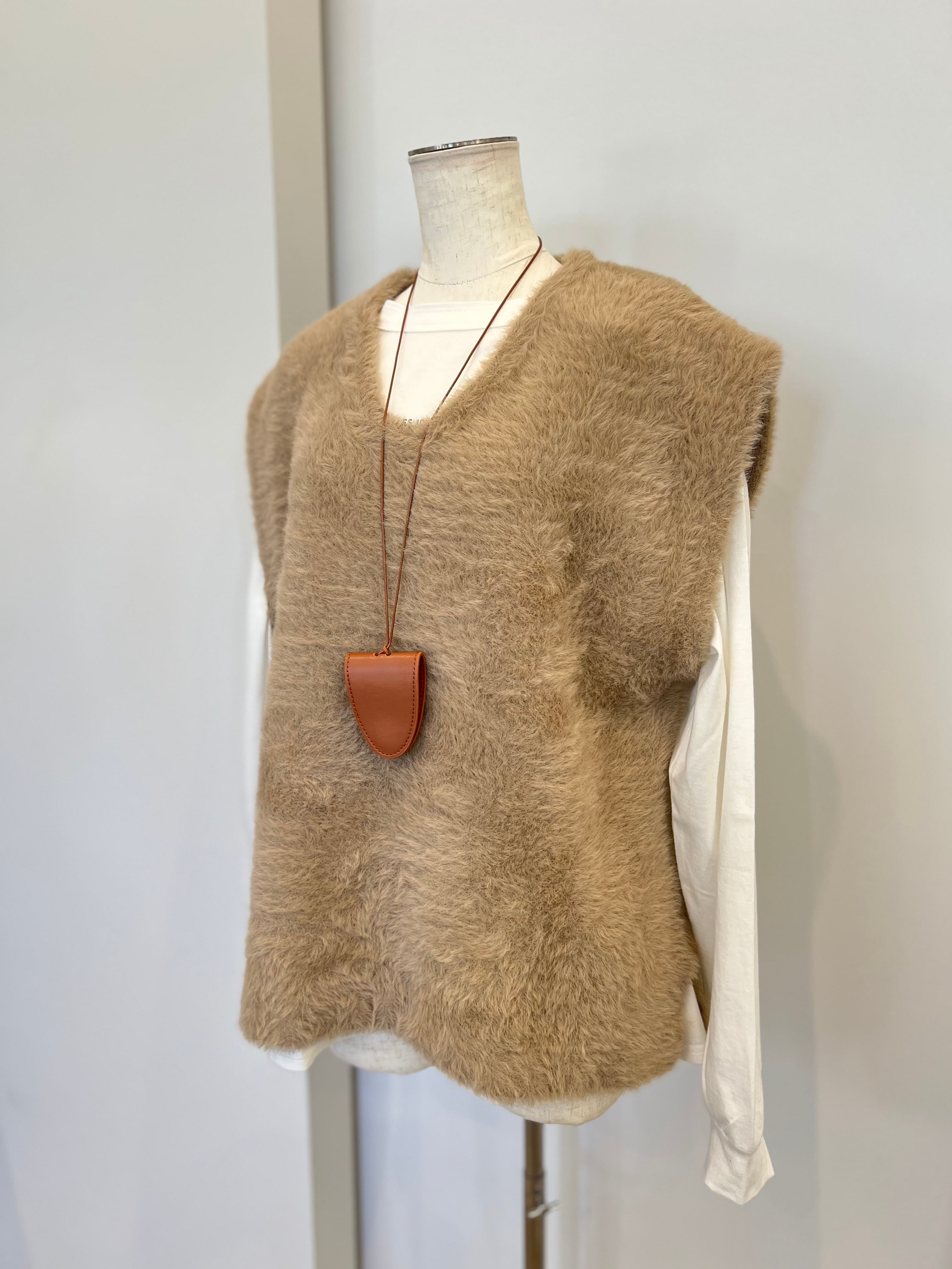 【SELECT】フェザーヤーンＶネックベスト　29-0435