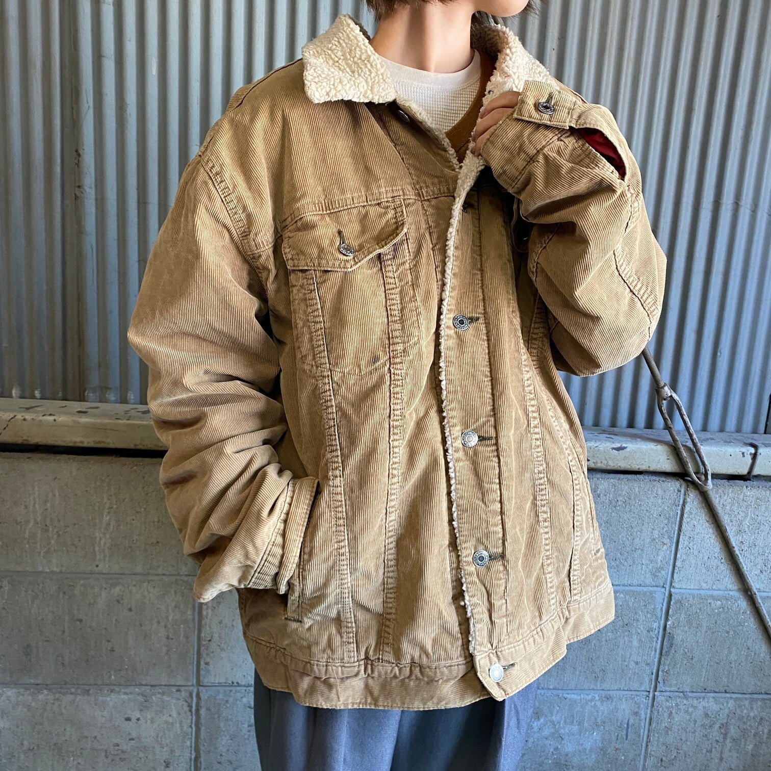 Old Gap オールドギャップ コーデュロイ ボアジャケット メンズxl 古着 キャメルブラウン 00s 00年代 ヴィンテージ ビンテージ ブルゾン ジャケット Cave 古着屋 公式 古着通販サイト