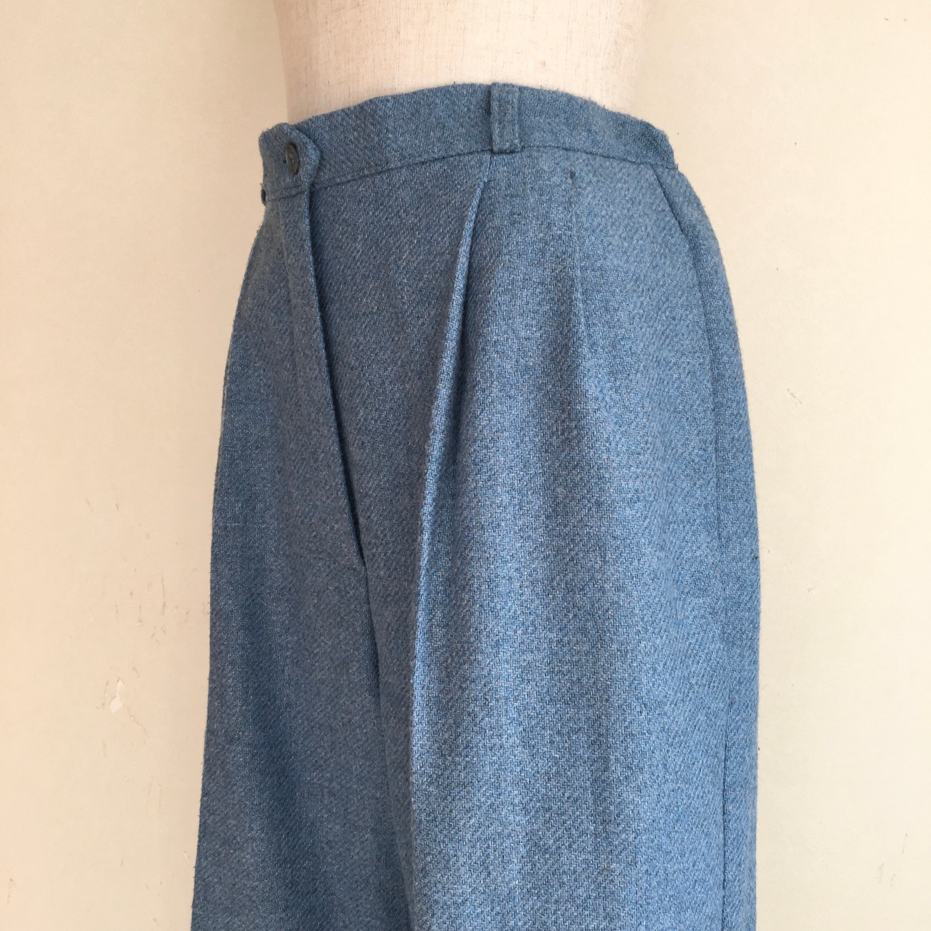 USA made wool tuck pants
