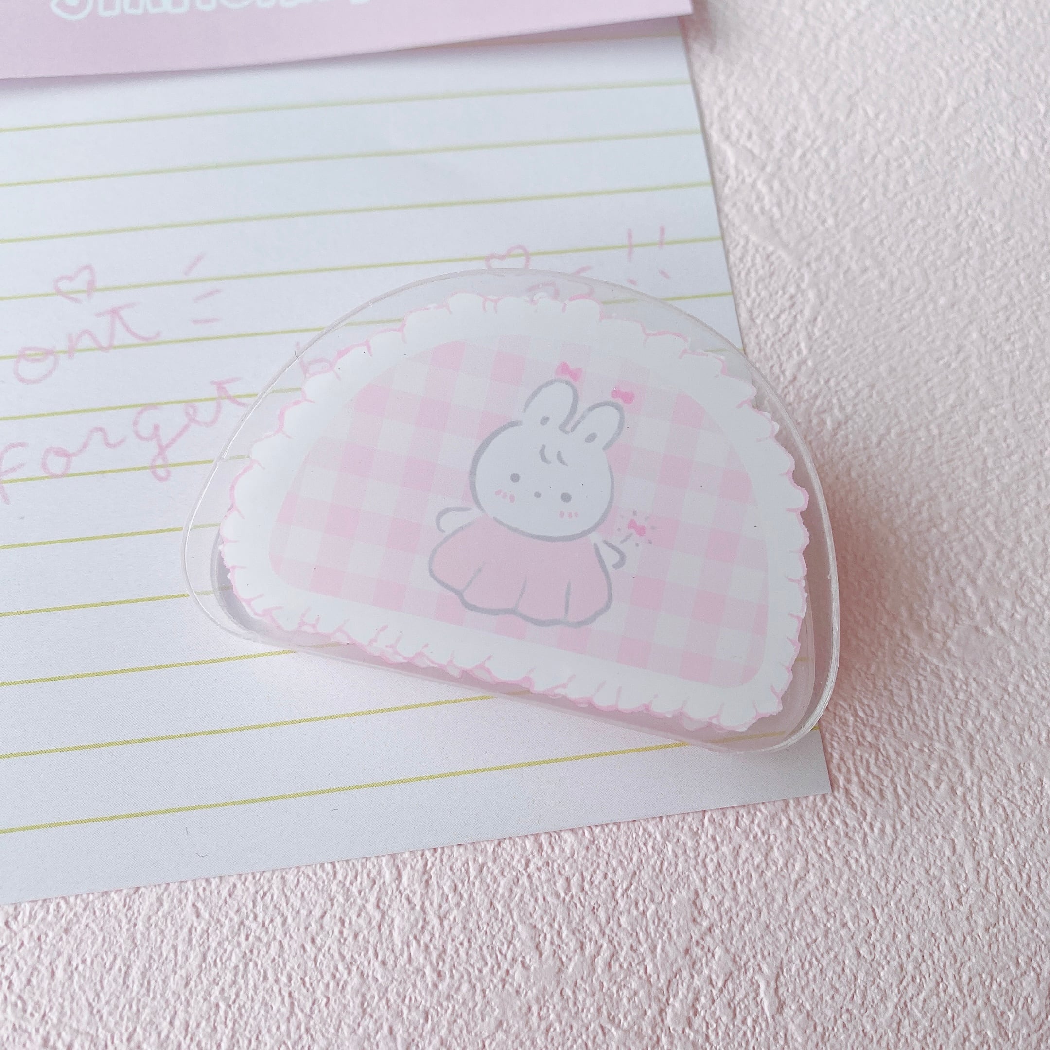 バレエうさぎのアクリルクリップ(ふりふりピンク)