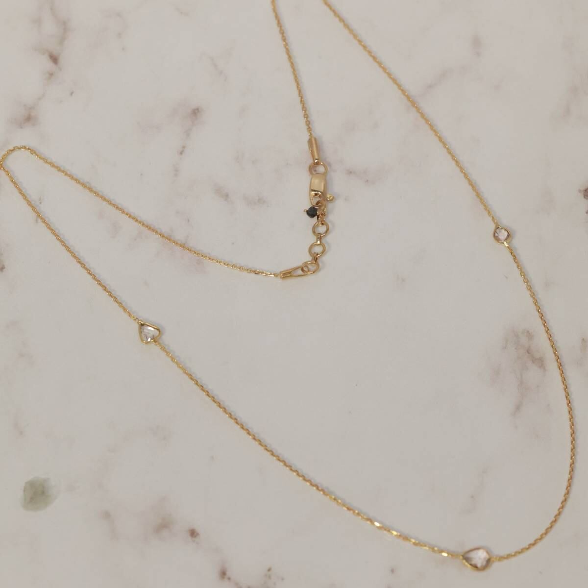 750 メーカー刻印有 ブラウンダイヤモンド ネックレス K18 スライス  