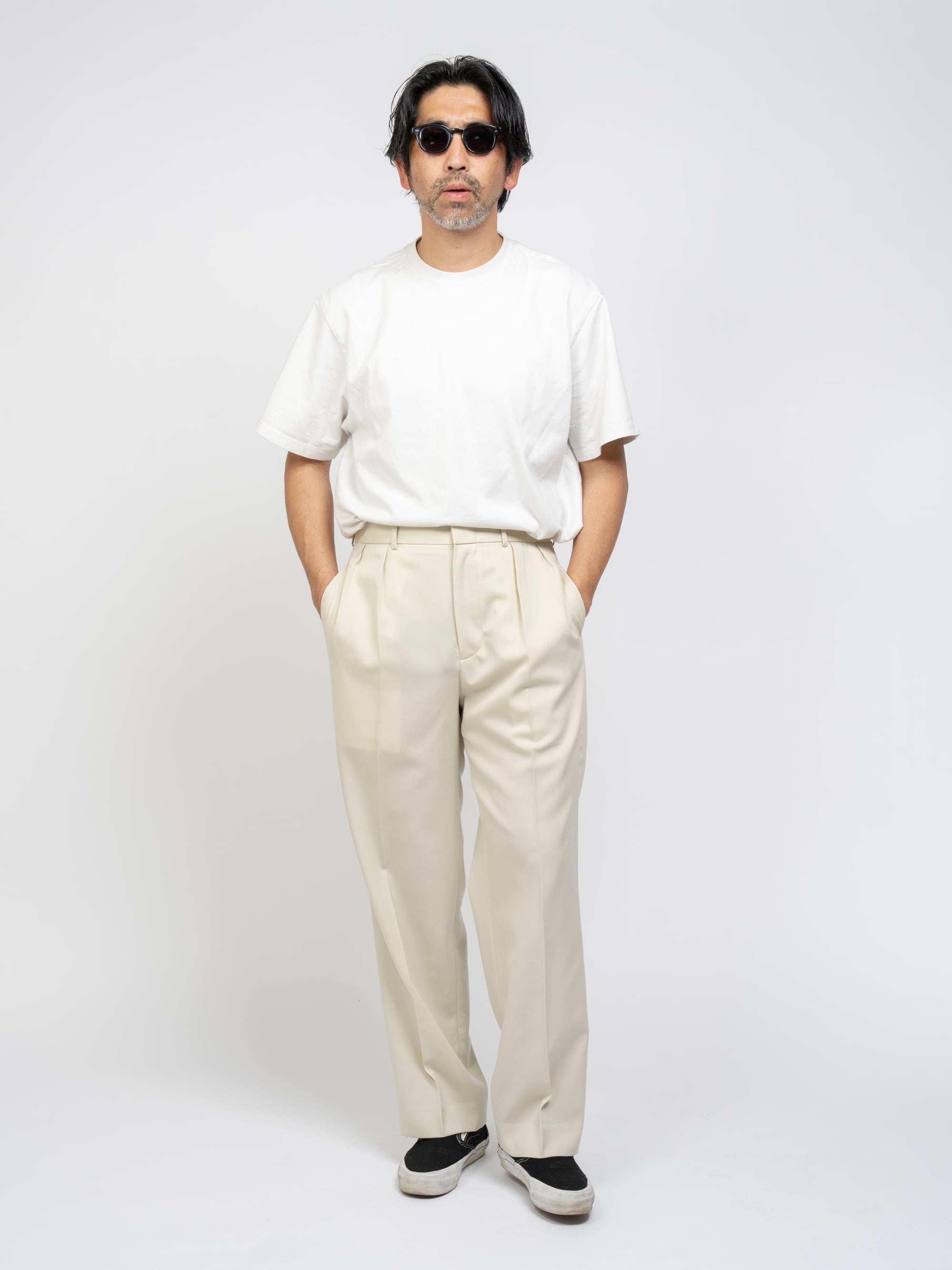 KAJA TWO TUCKS WIDE TROUSERS | KAJA
