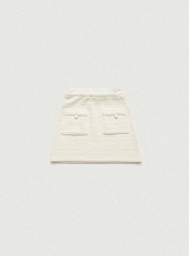 [The Barnnet] Ivory Vanessa Boucle Mini Skirt 正規品 韓国ブランド 韓国通販 韓国代行 韓国ファッション ザ バーネット ザバーネット 日本 店舗