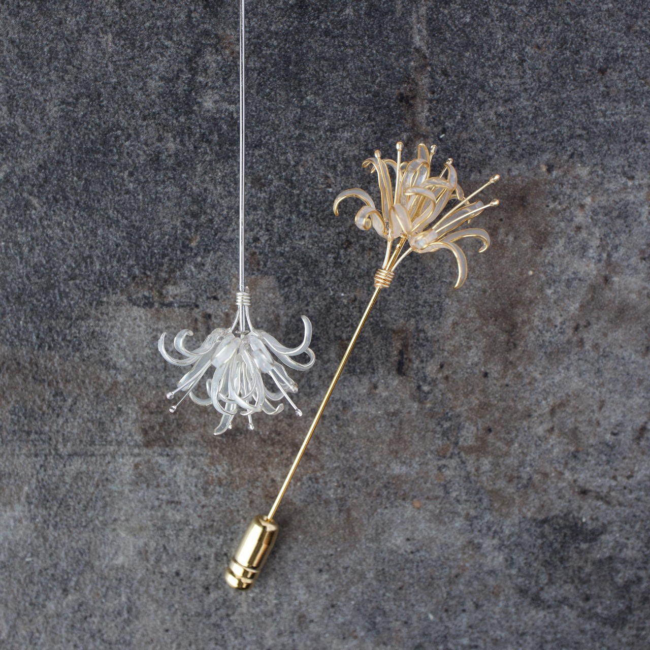 彼岸花と曼珠沙華 | spider lily broach