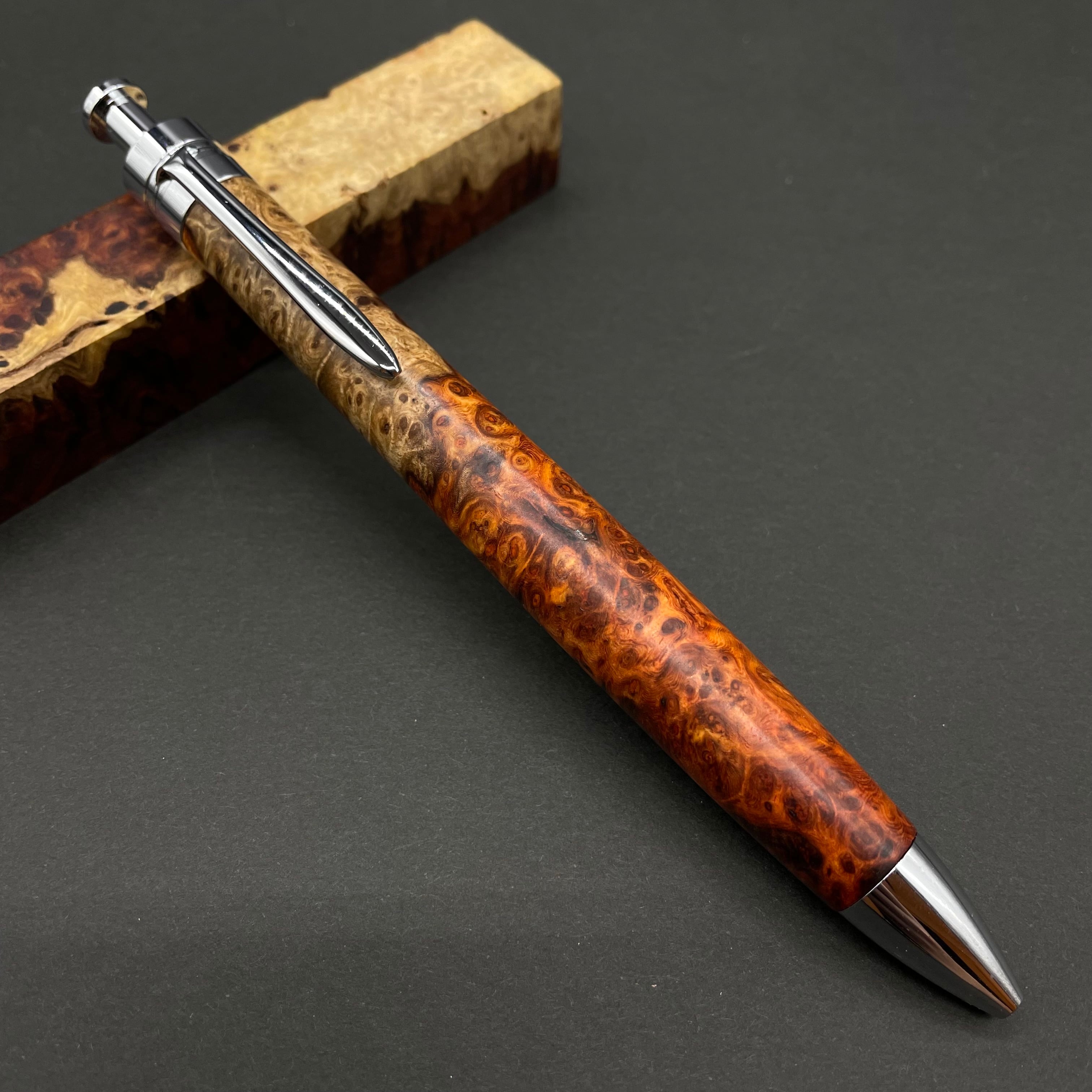 ゼブラウッド】木軸ペン 三神シャープ1100 / 三神ボール1000 | 富士瘤