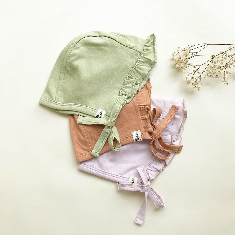 Bohobaby/Ruffle bonnet/0-12m/写真映えにも日除けにも♡ラッフルボンネット