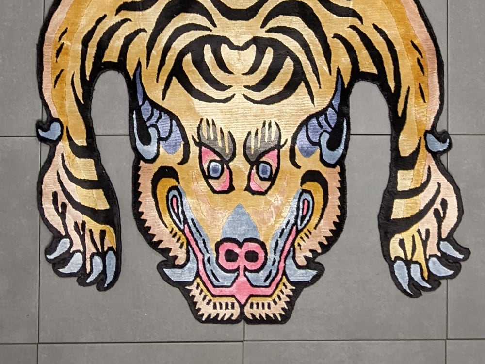 Tibetan Tiger Rug (Lサイズ シルク 050) チベタンタイガーラグ