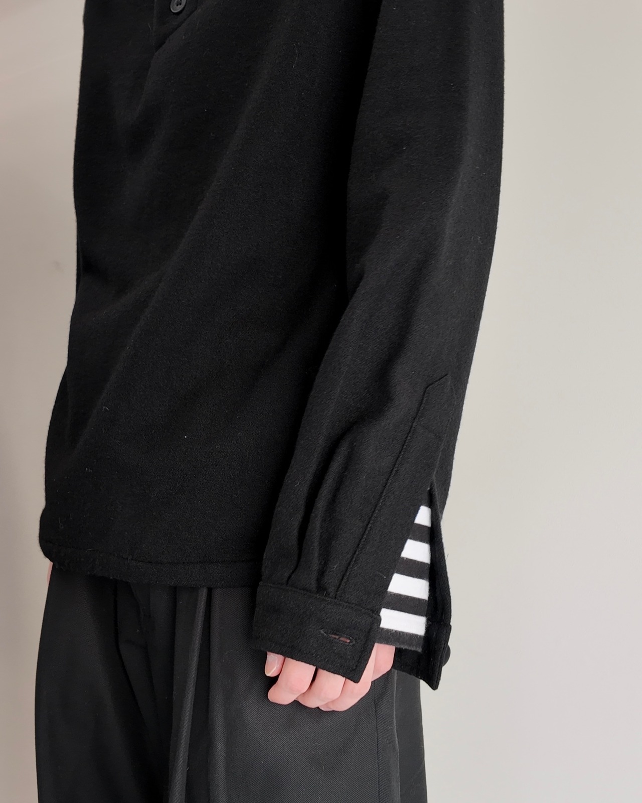 【A.P.C】fleece pull over polo top