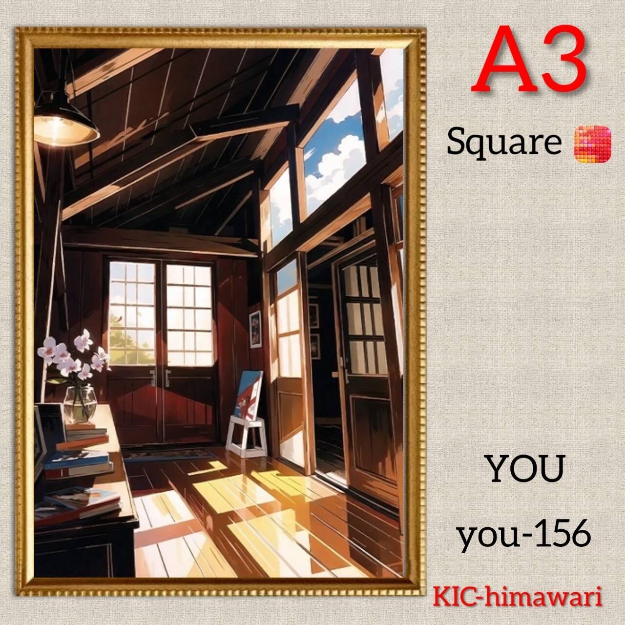 A3サイズ 四角ビーズ【you-156】ダイヤモンドアート