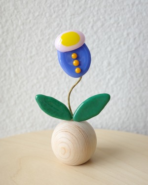 häkke 青色のお花 ガラスフラワー